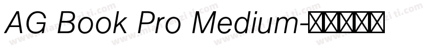AG Book Pro Medium字体转换